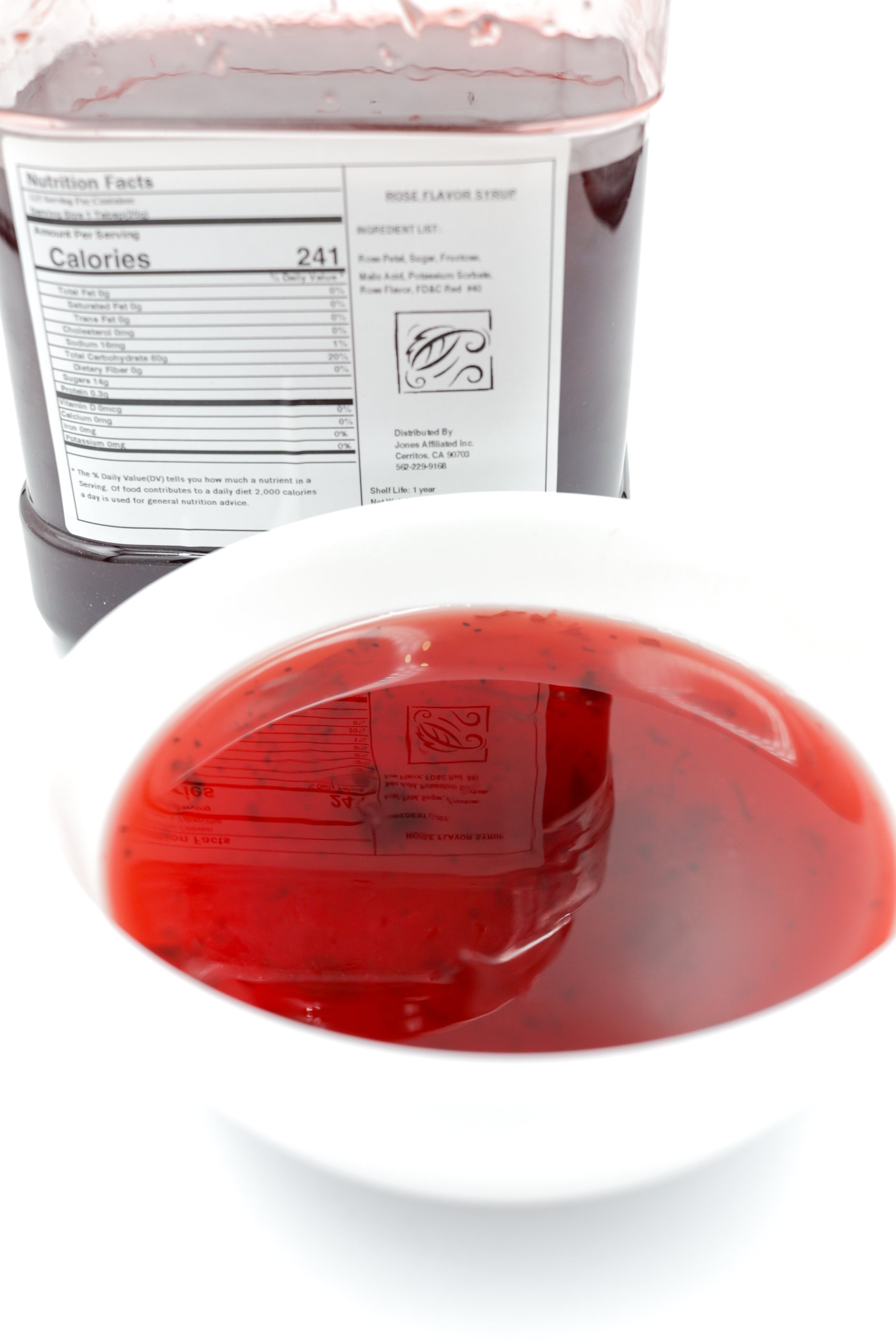 Rose Flavor Syrup Jam w/ Rose Petals